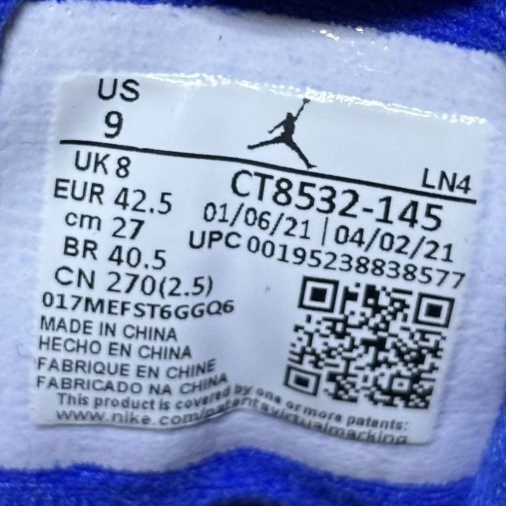 Jordan 3 Retro Racer Blue 2021 Size 9